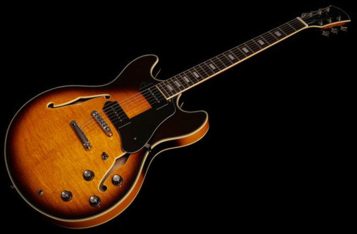 Sire Larry Carlton H7v Signature 2s P90 Ht Eb - Vintage Sunburst - Semi-hollow electric guitar - Variation 3
