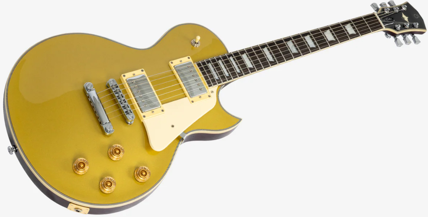 Sire Larry Carlton L7 New Gen 2h Ht Eb - Metallic Gold - Single cut electric guitar - Variation 2
