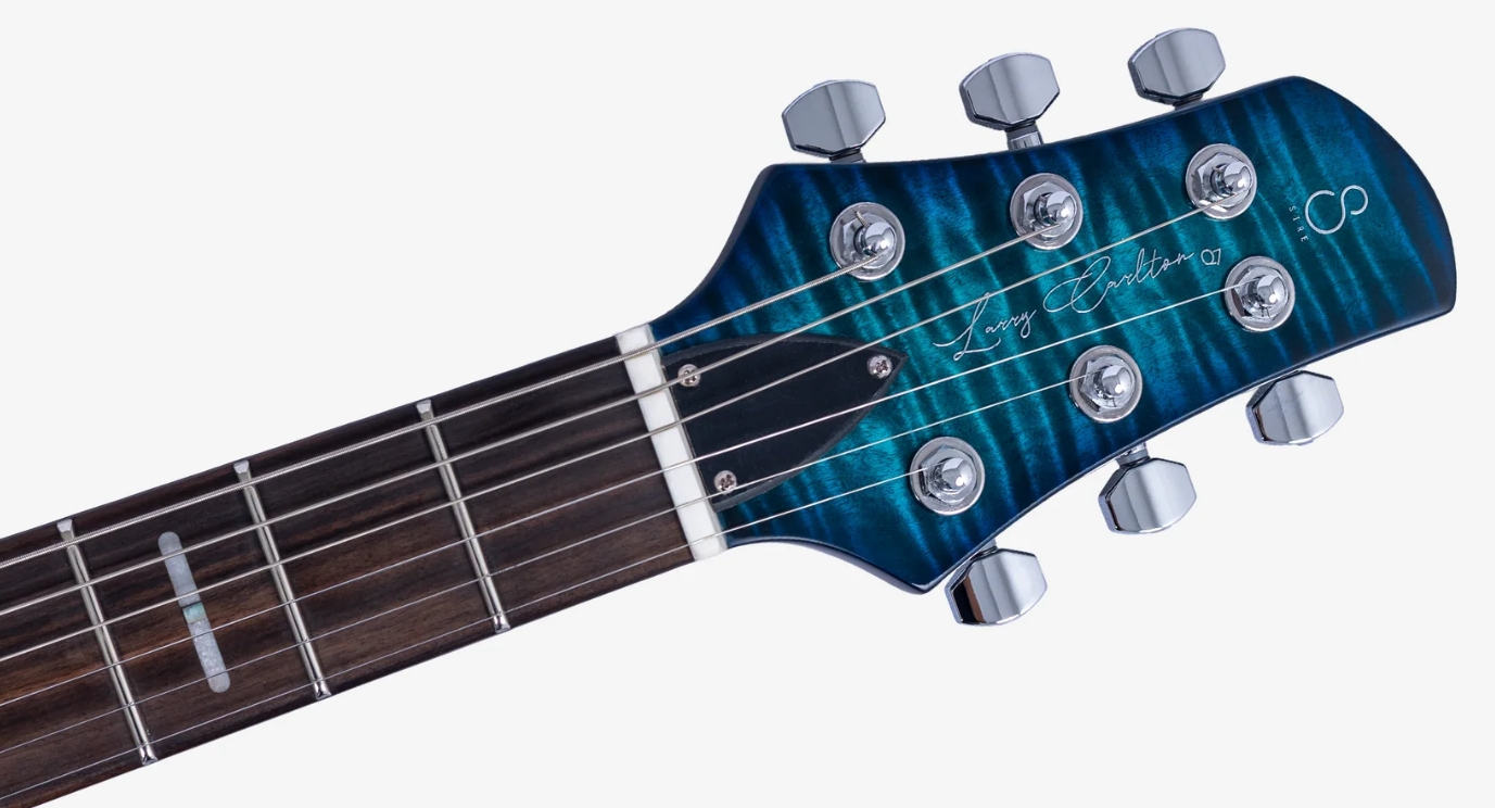 Sire Larry Carlton Q7 2h Ht Eb - Transparent Blue - Semi-hollow electric guitar - Variation 3