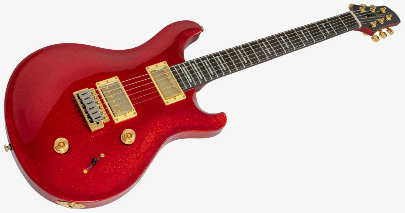 Sire Larry Carlton Q7 Lh Gaucher 2h Trem Eb - Red Sparkle - Double cut electric guitar - Variation 2