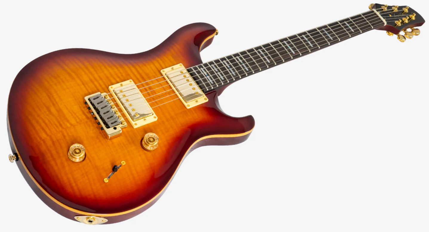 Sire Larry Carlton Q7 Lh Gaucher 2h Trem Eb - Tobacco Sunburst - Double cut electric guitar - Variation 2