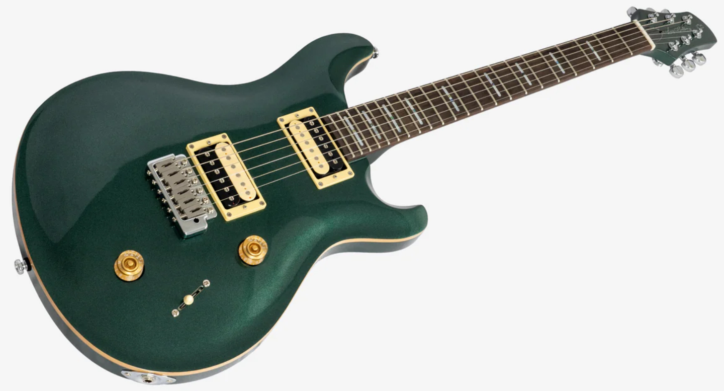 Sire Larry Carlton Q7 Lh Gaucher 2h Trem Eb - Metallic Green - Double cut electric guitar - Variation 2