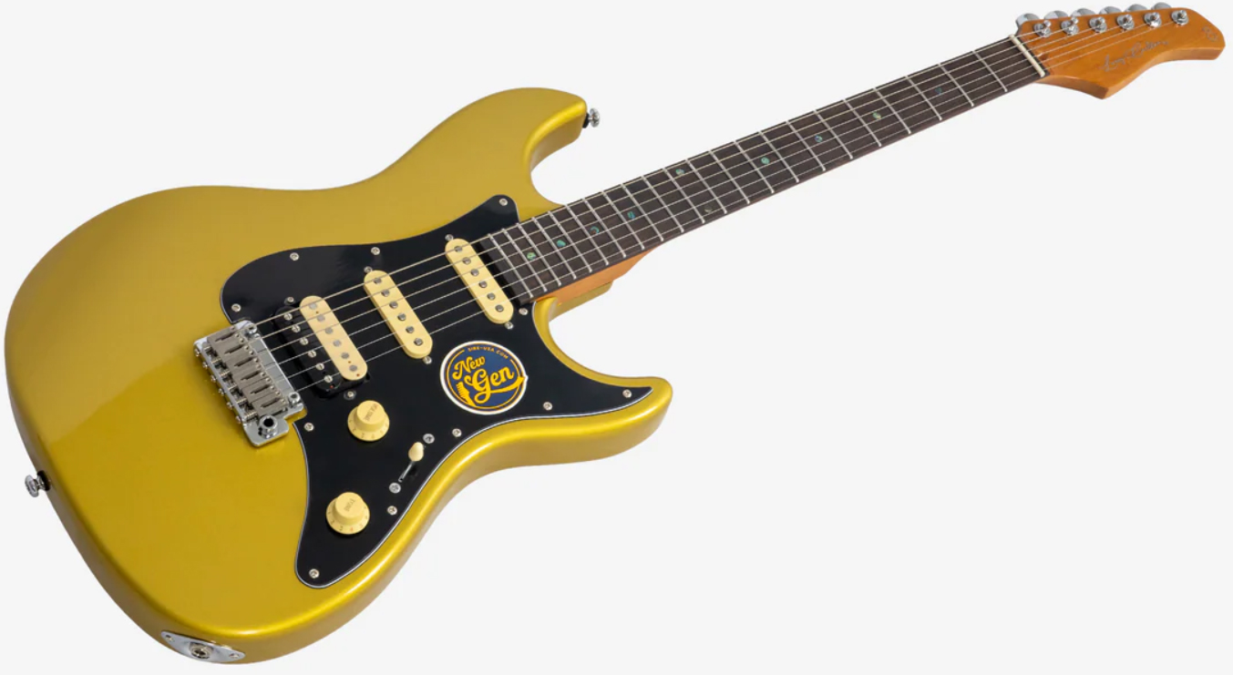 Sire Larry Carlton S7 Hss Lh Gaucher New Gen Trem Rw - Metallic Gold - Str shape electric guitar - Variation 2