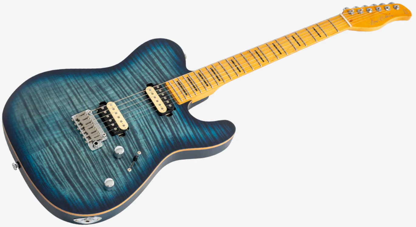 Sire Larry Carlton T7 Fm New Gen 2h Trem Mn - Transparent Blue - Tel shape electric guitar - Variation 2