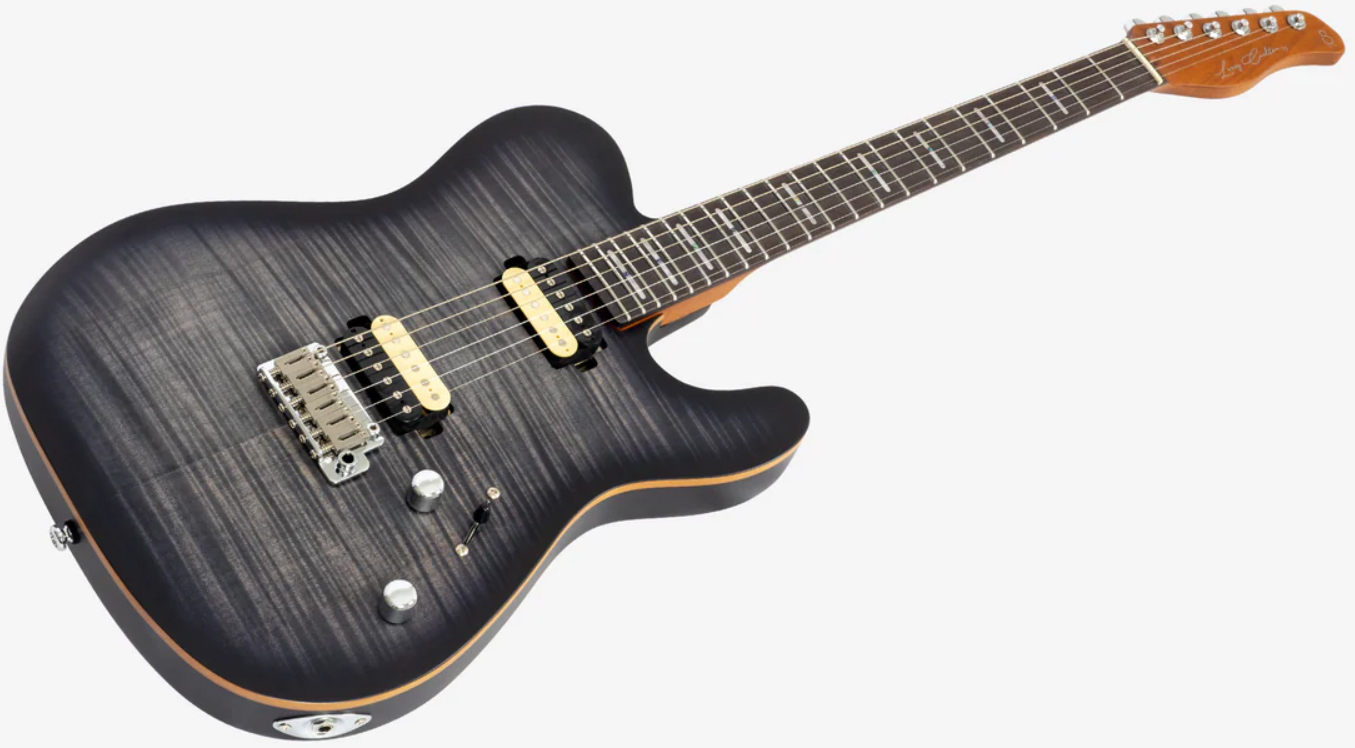 Sire Larry Carlton T7 Fm New Gen 2h Trem Rw - Transparent Black - Tel shape electric guitar - Variation 2