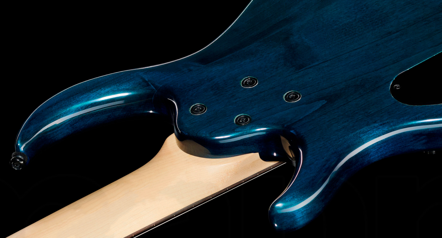Sire Marcus Miller M5 Swamp Ash 5st Fl Fretless Active Eb - Transparent Blue - Solid body electric bass - Variation 3