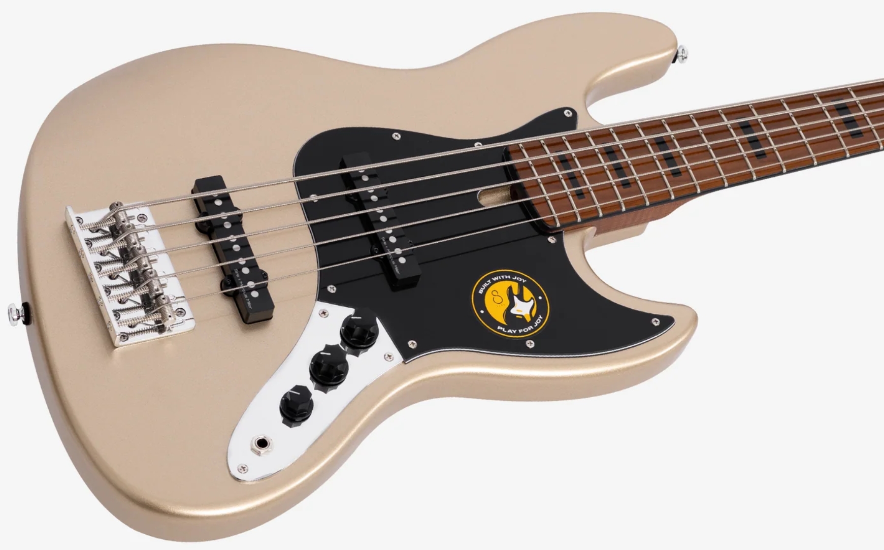 Sire Marcus Miller V5 5st Lh 5c Gaucher Mn - Champagne Gold Metallic - Solid body electric bass - Variation 2