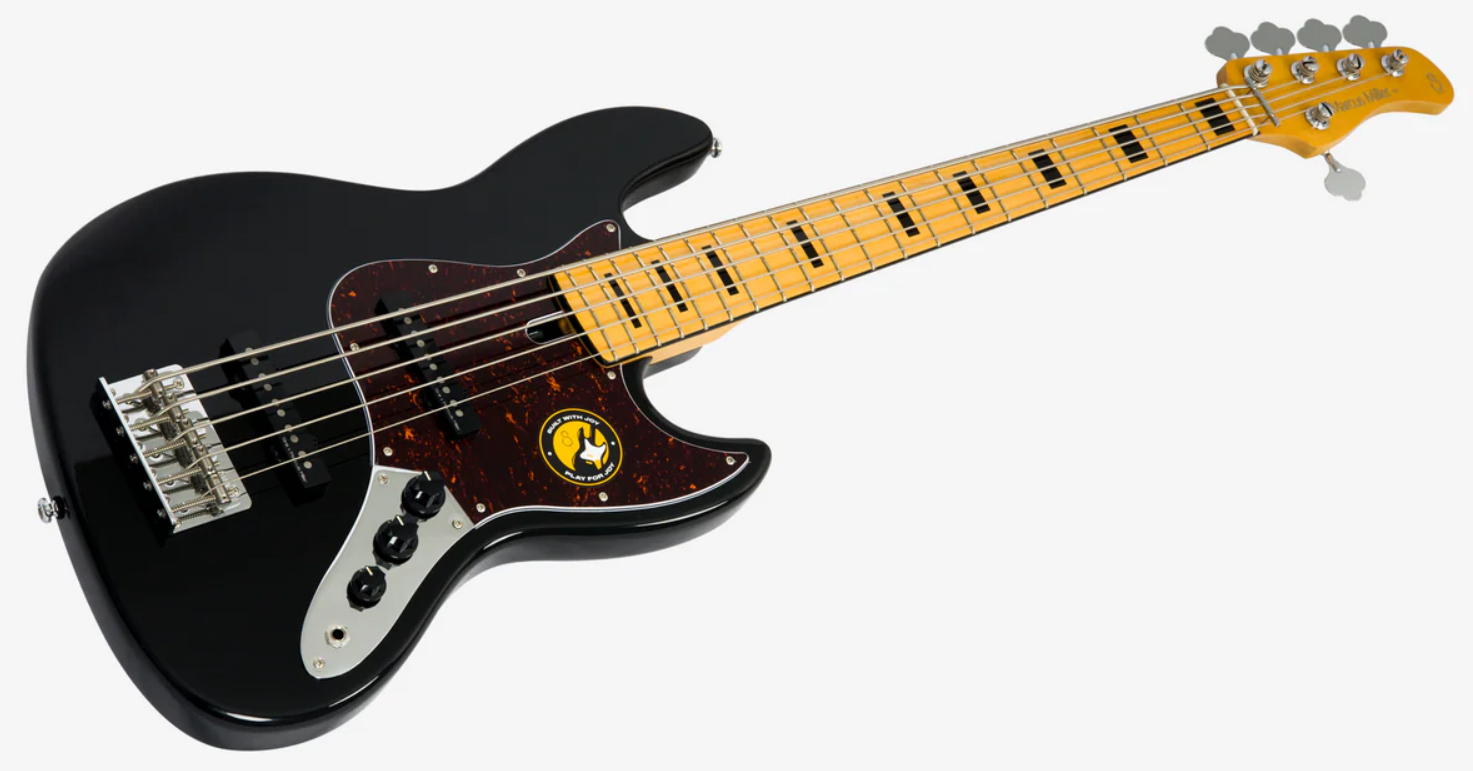 Sire Marcus Miller V5 Alder 5st 5c Mn - Black - Solid body electric bass - Variation 2