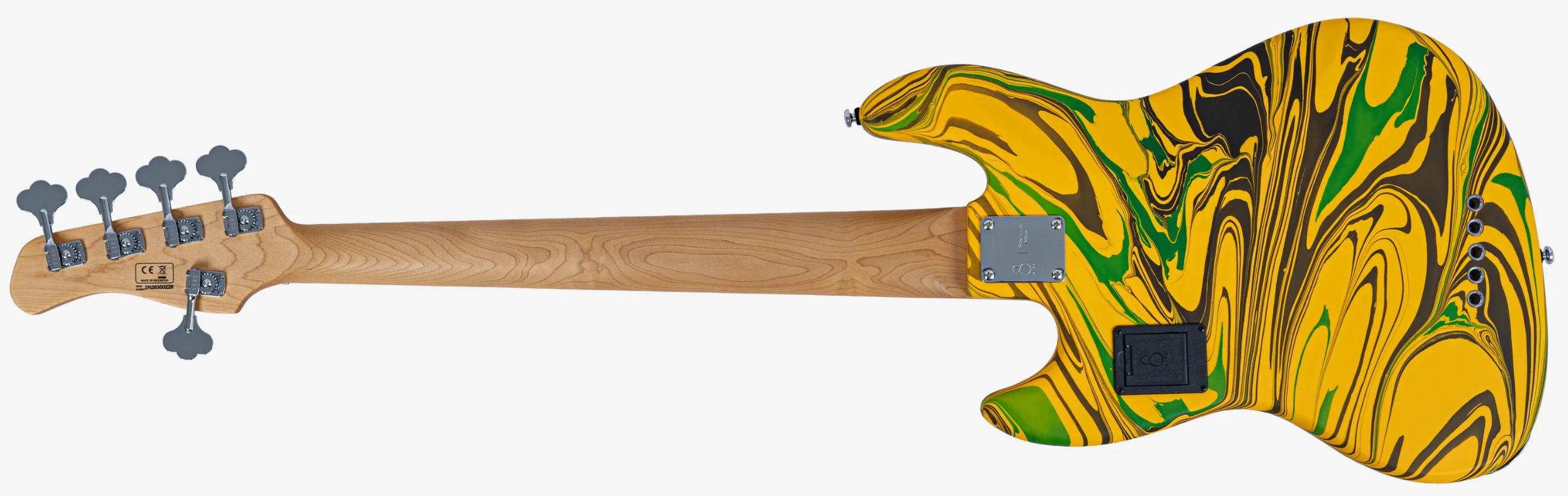 Sire Marcus Miller V7 Alder 2nd Gen 5st 5c Active Eb - Yellow Swirl - Solid body electric bass - Variation 1