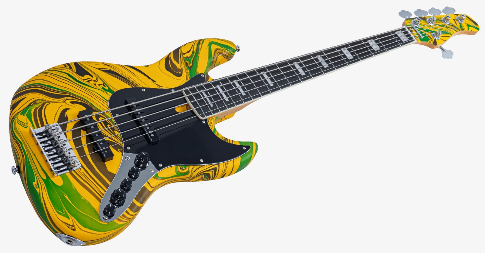 Sire Marcus Miller V7 Alder 2nd Gen 5st 5c Active Eb - Yellow Swirl - Solid body electric bass - Variation 2