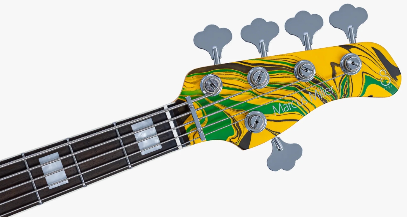 Sire Marcus Miller V7 Alder 2nd Gen 5st 5c Active Eb - Yellow Swirl - Solid body electric bass - Variation 3