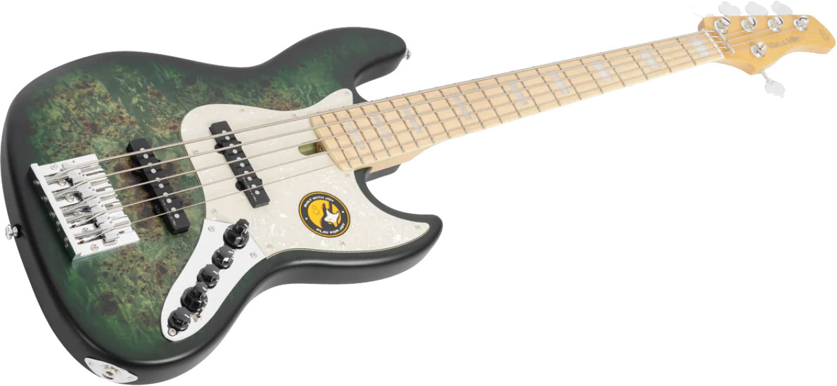 Sire Marcus Miller V7 Ash Reissue 5st 5c Active Mn - Trans Green Satin - Solid body electric bass - Variation 2