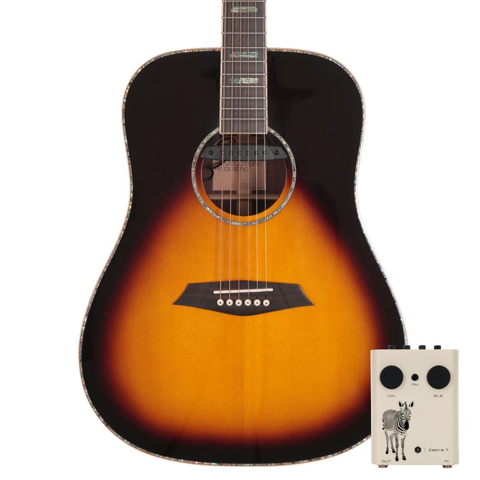 Sire R7 Dz Vs Zebra 7 Original Dreadnought Epicea Palissandre Eb - Vintage Sunburst - Electro acoustic guitar - Variation 2