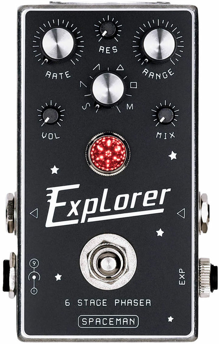 Spaceman Effects Explorer 6 Stage Phaser Silver - Modulation, chorus, flanger, phaser & tremolo effect pedal - Main picture
