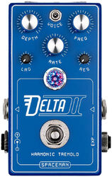 Modulation, chorus, flanger, phaser & tremolo effect pedal Spaceman effects Delta II Harmonic Tremolo - Blue