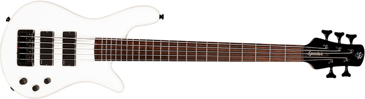Spector Ns Bantam 5c Diapason Court Active Emg Rw - Solid White - Solid body electric bass - Main picture