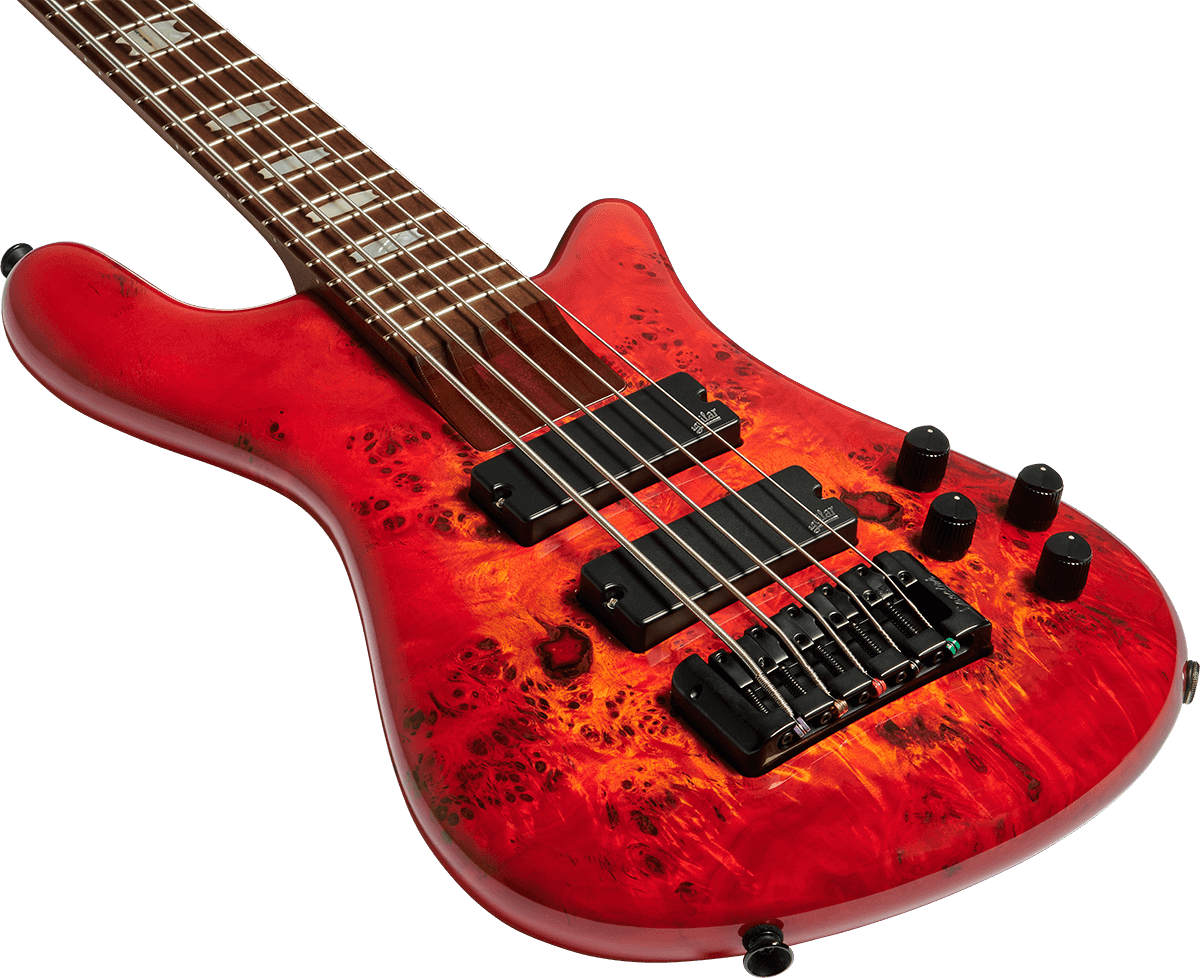Spector Ns Eurobolt 5c Active Aguilar Mn - Inferno Red Gloss - Solid body electric bass - Variation 2