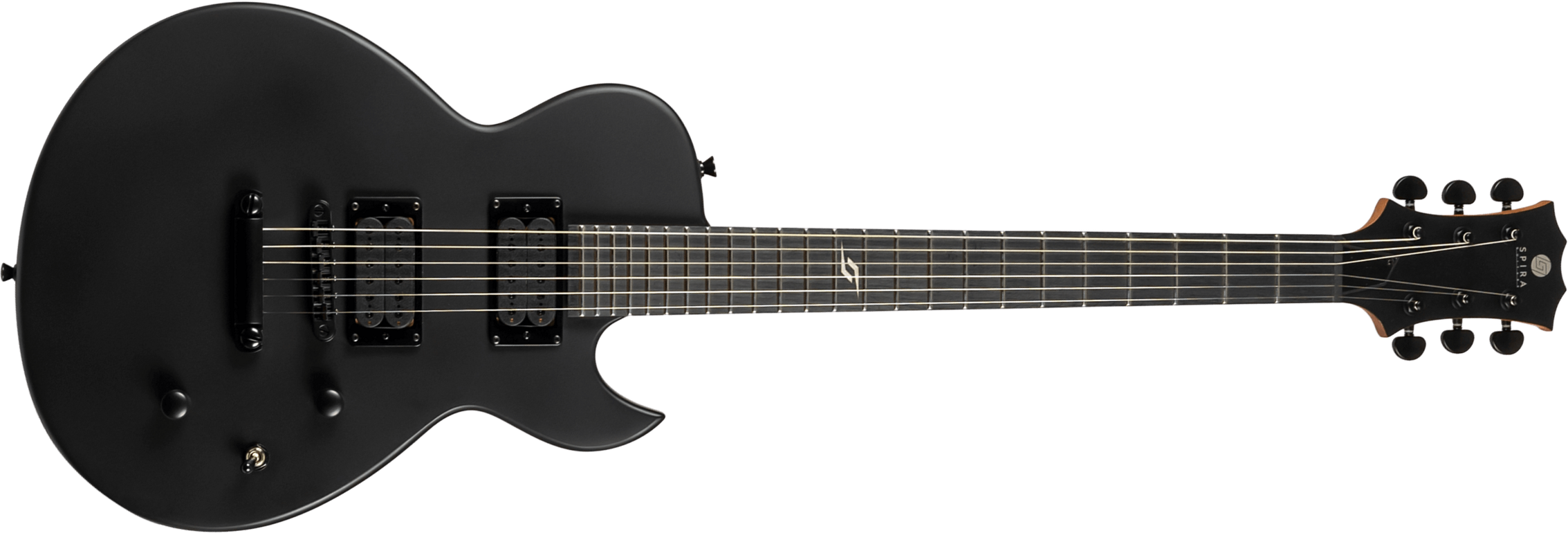 Spira Guitars L400 Mbk 2h Ht Eb - Satin Black - Metal electric guitar - Main picture