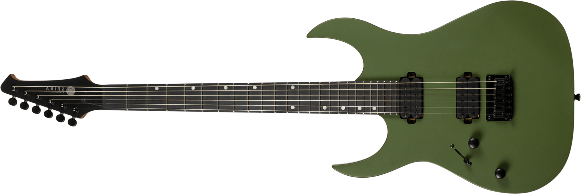 Spira Guitars S400 Mgr Lh Gaucher 2h Ht Eb - Satin Dark Green - Left-handed electric guitar - Main picture