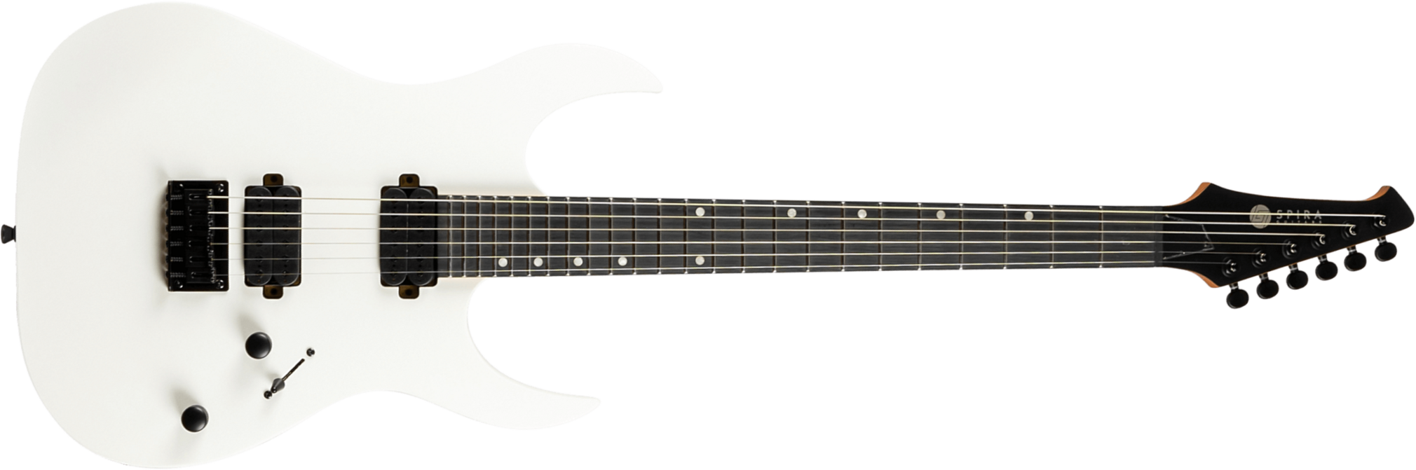 Spira Guitars S400 Mwh 2h Ht Eb - Satin White - Str shape electric guitar - Main picture