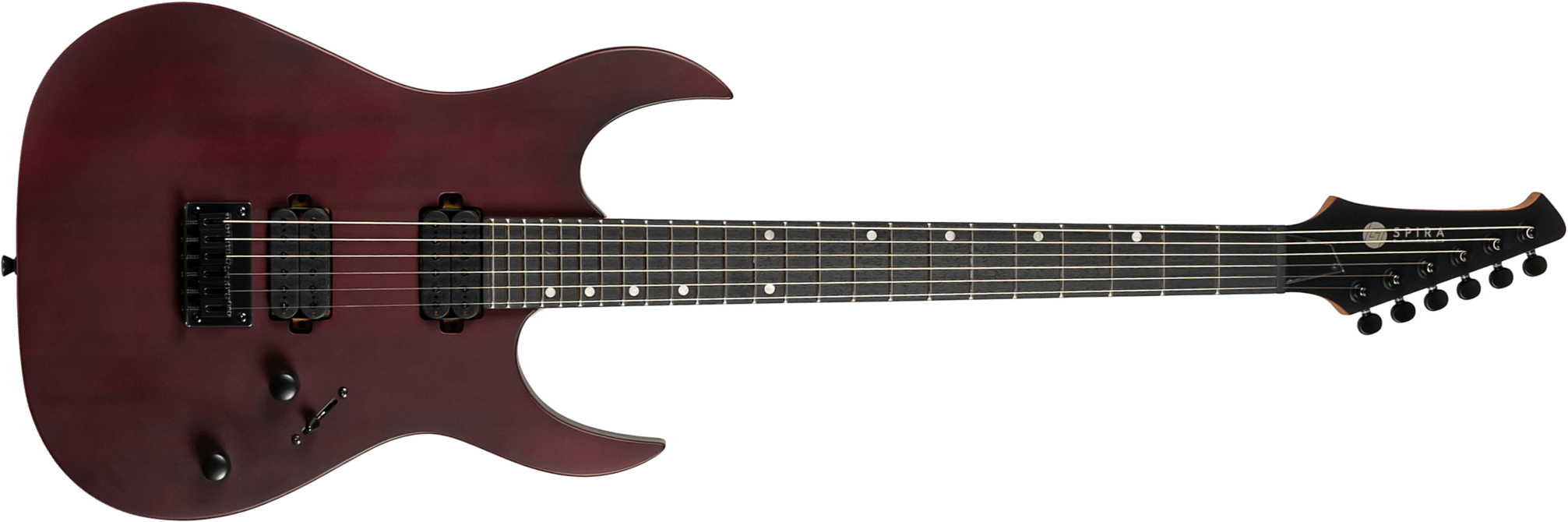 Spira Guitars S400 Mwr 2h Ht Eb - Satin Wine Red - Metal electric guitar - Main picture