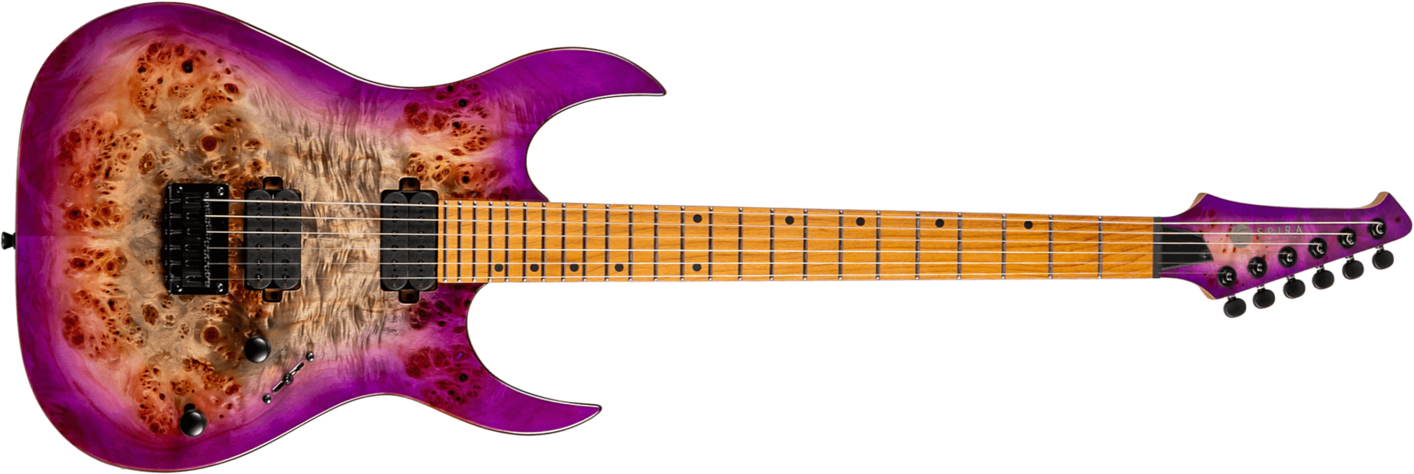 Spira Guitars S450 Tpp 2h Ht Mn - Transparent Violet - Metal electric guitar - Main picture