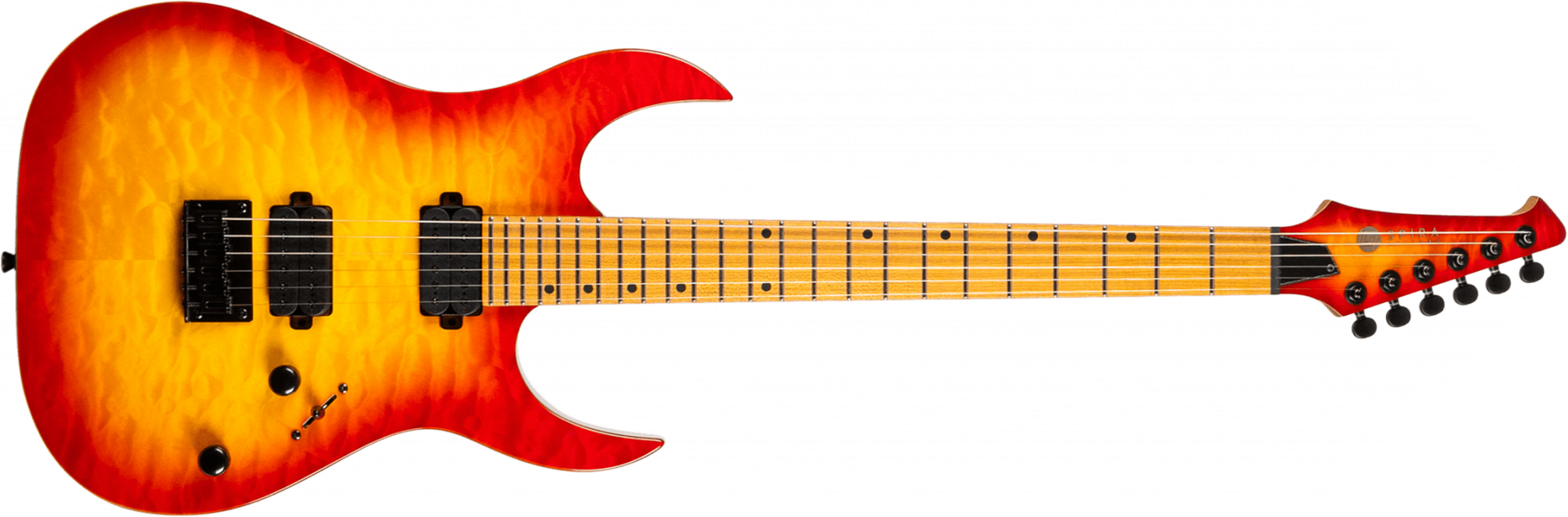 Spira Guitars S500 Qfb 2h Ht Mn - Fireburst - Str shape electric guitar - Main picture