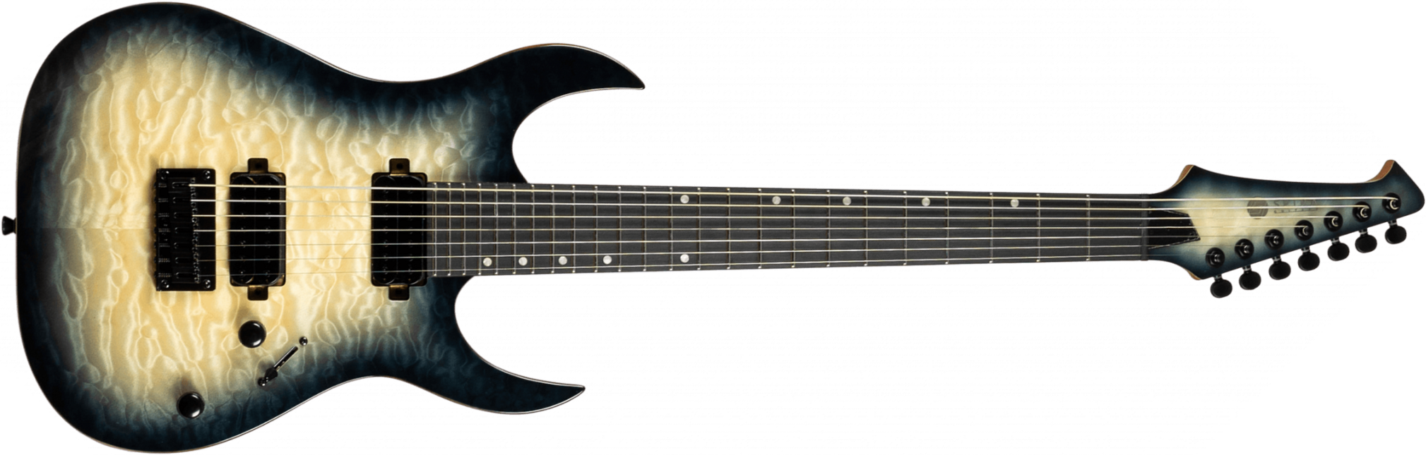 Spira Guitars S507 Qgy E 7c Baritone 2h Ht Eb - Trans Grey - 7 string electric guitar - Main picture