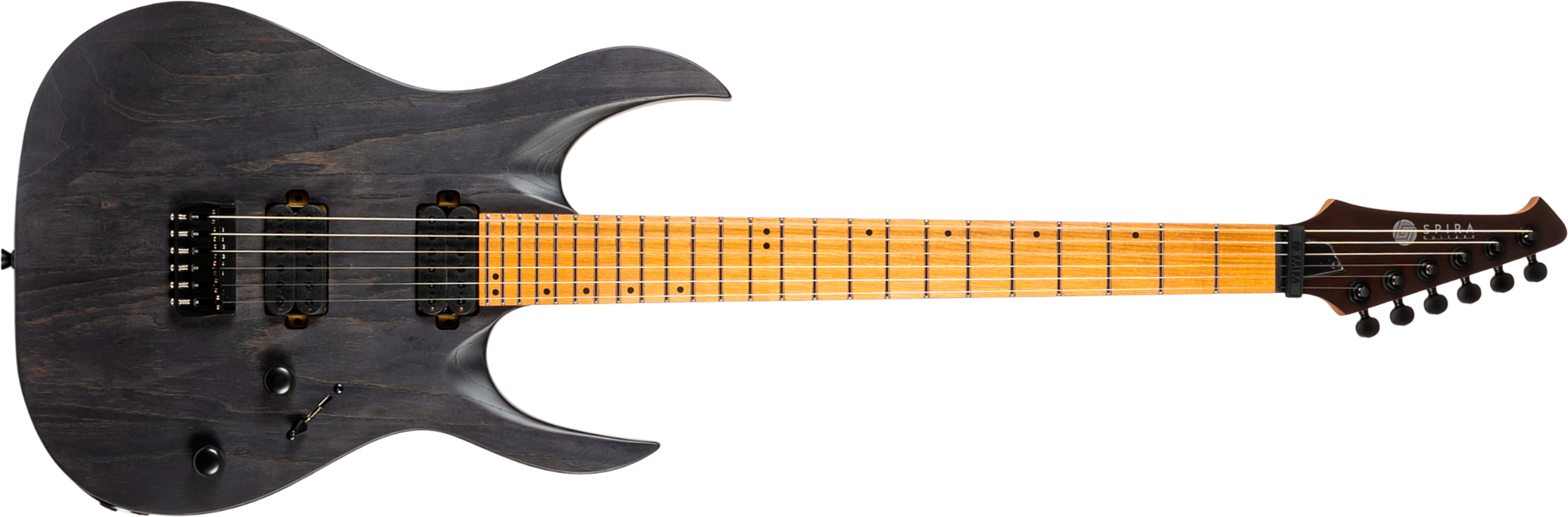 Spira Guitars S600 Agy 2h Ht Eb - Stained Dark Grey - Str shape electric guitar - Main picture