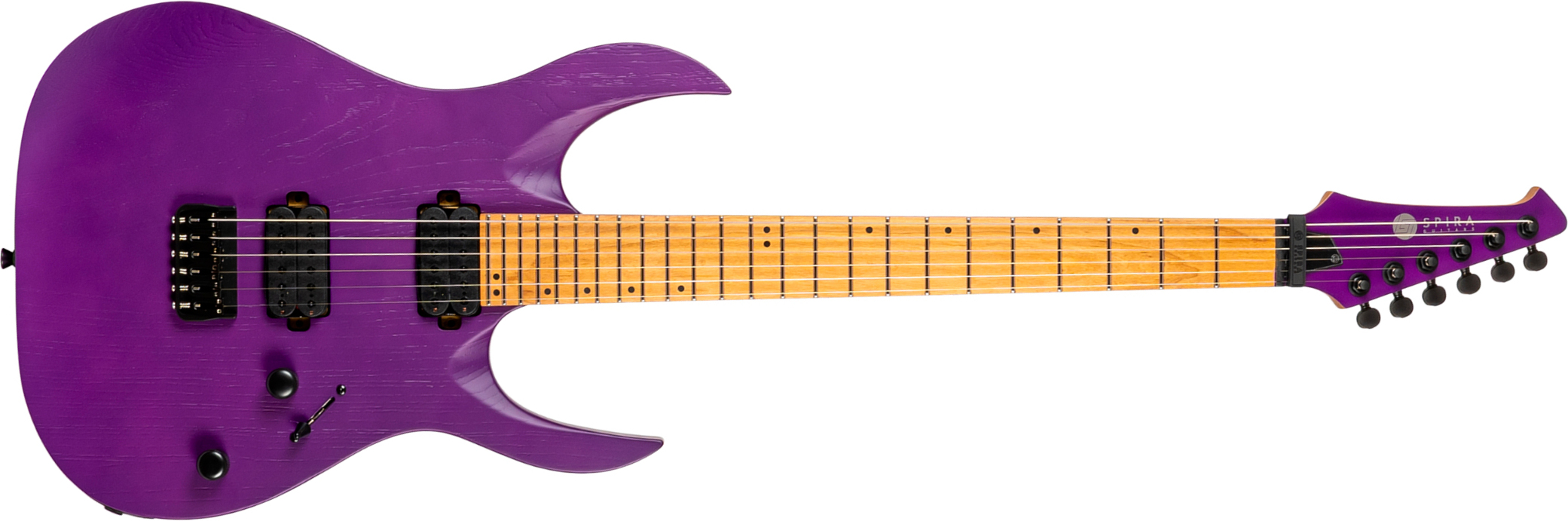 Spira Guitars S600 App 2h Ht Eb - Stained Purple - Str shape electric guitar - Main picture