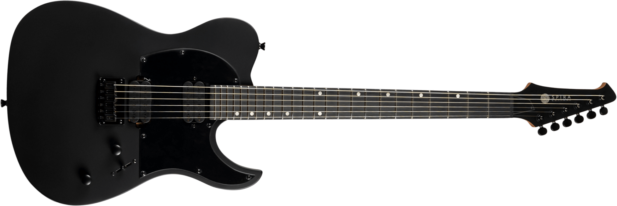 Spira Guitars T400 Mbk 2h Ht Eb - Satin Black - Metal electric guitar - Main picture