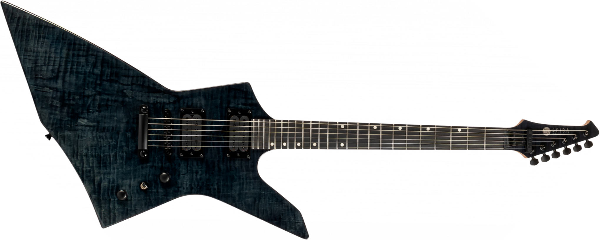 Spira Guitars T500 Tbk E 2h Ht Eb - Trans Black - Metal electric guitar - Main picture