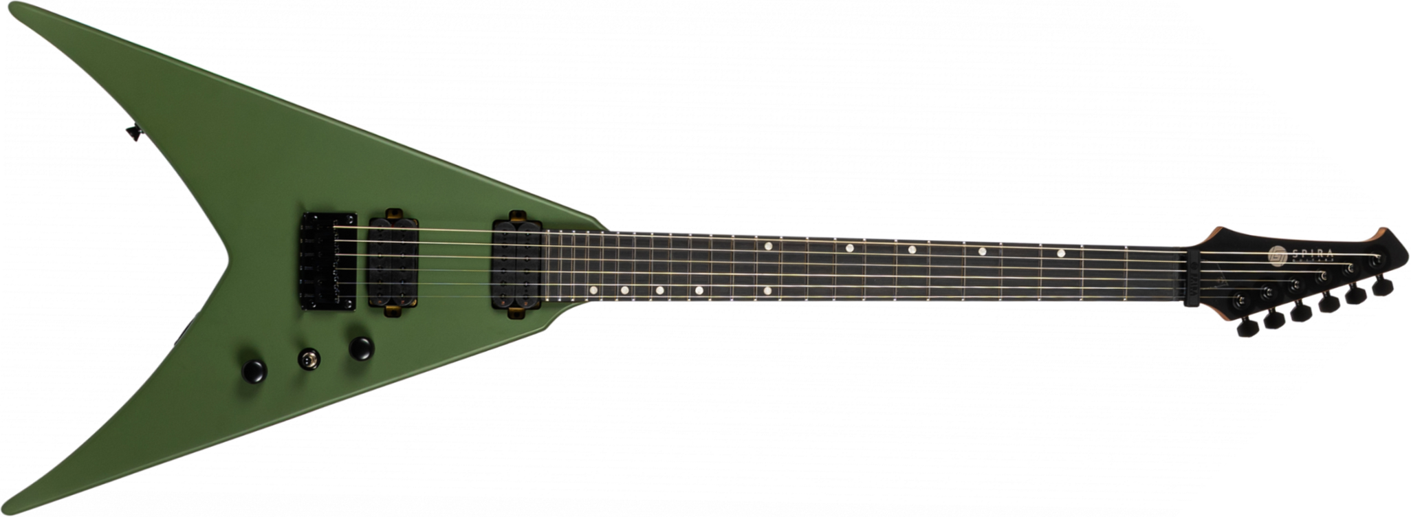 Spira Guitars V400 Mgr 2h Ht Eb - Satin Green - Metal electric guitar - Main picture