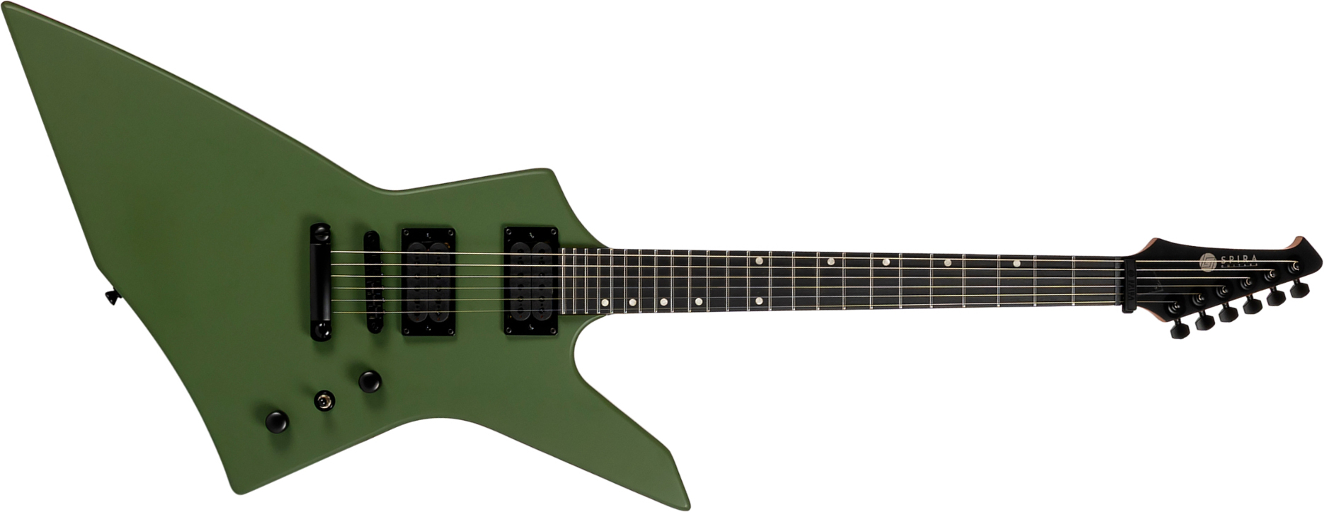 Spira Guitars X400 Mgr 2h Ht Mn - Satin Green - Metal electric guitar - Main picture