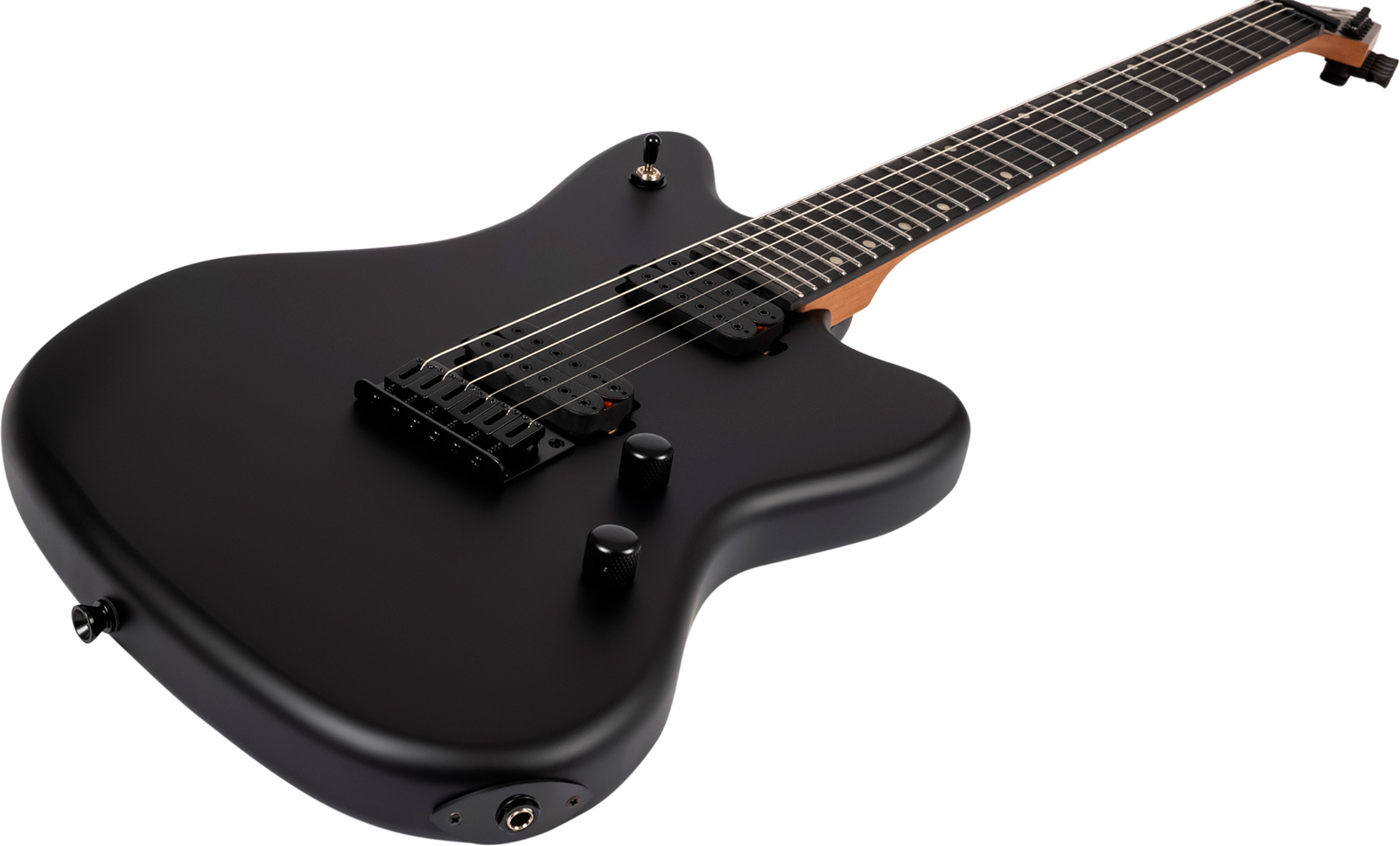 Spira Guitars J400 Mbk 2h Ht Rw - Black Satin - Double cut electric guitar - Variation 2