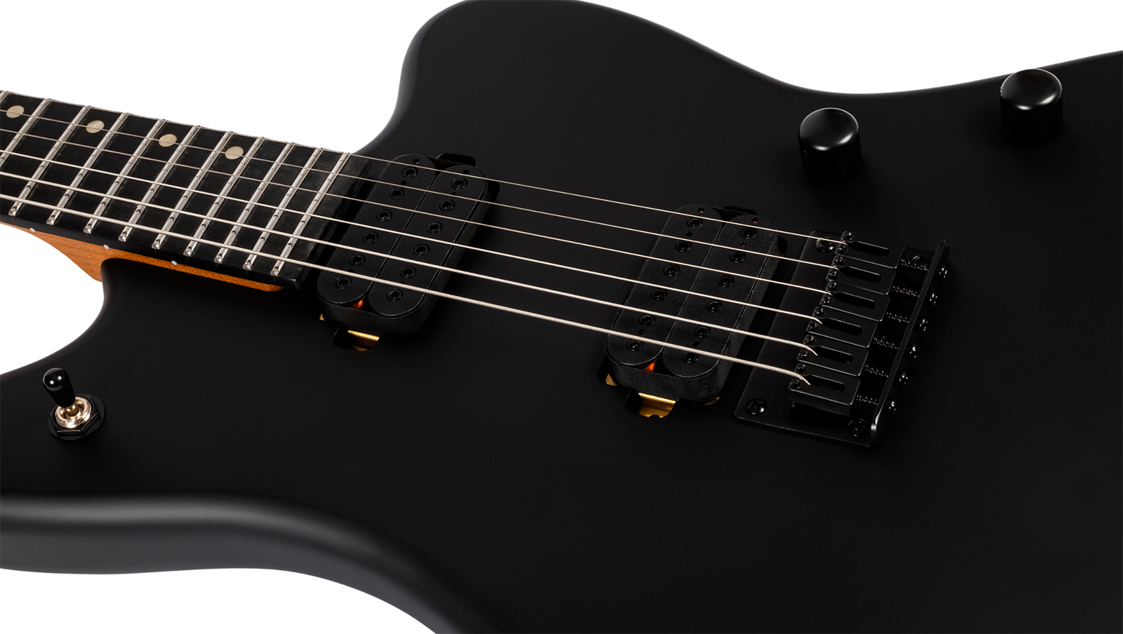 Spira Guitars J400 Mbk 2h Ht Rw - Black Satin - Double cut electric guitar - Variation 3