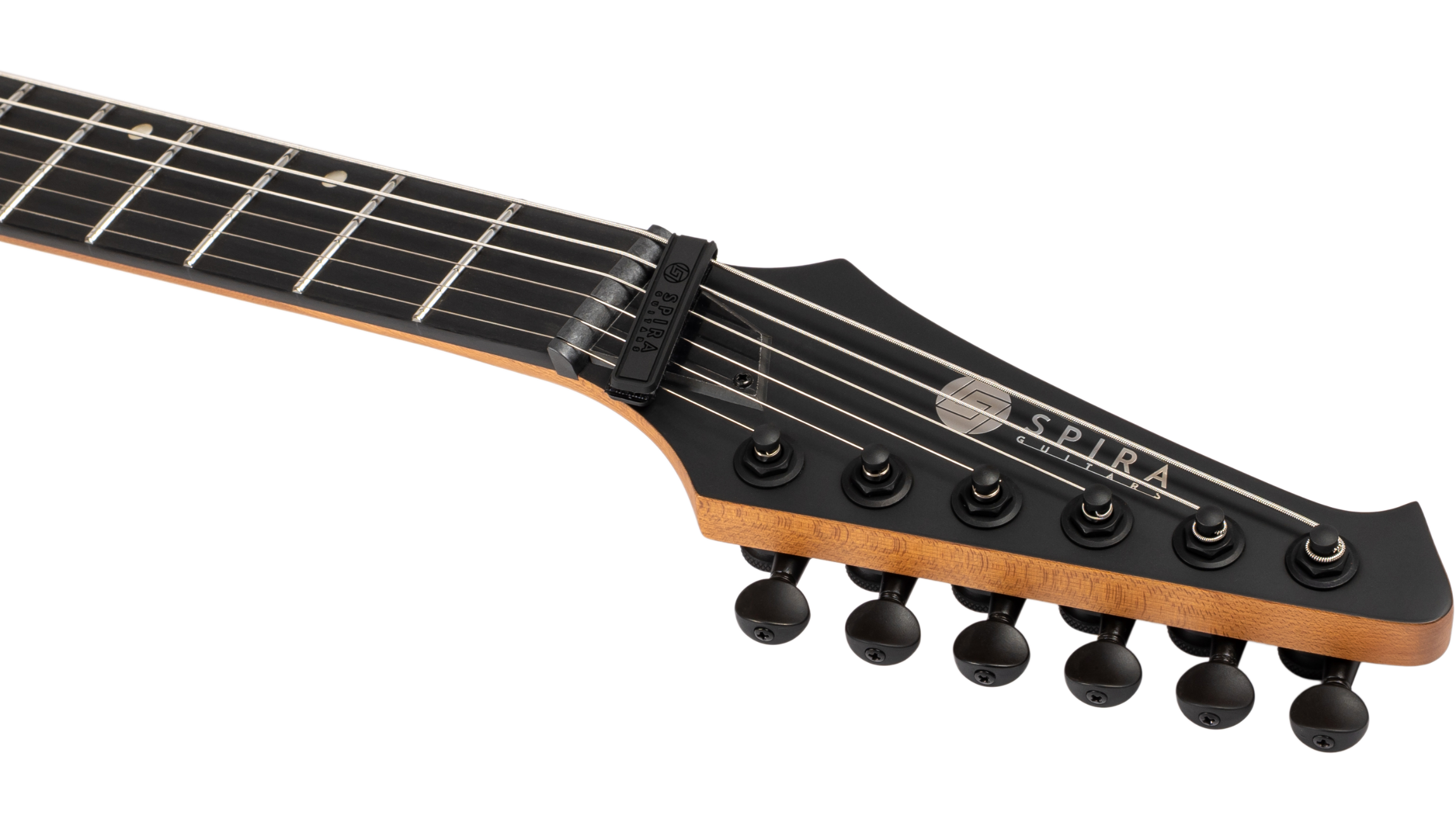 Spira Guitars J400 Mbk Baryton 2h Ht Eb - Black Satin - Baritone guitar - Variation 4