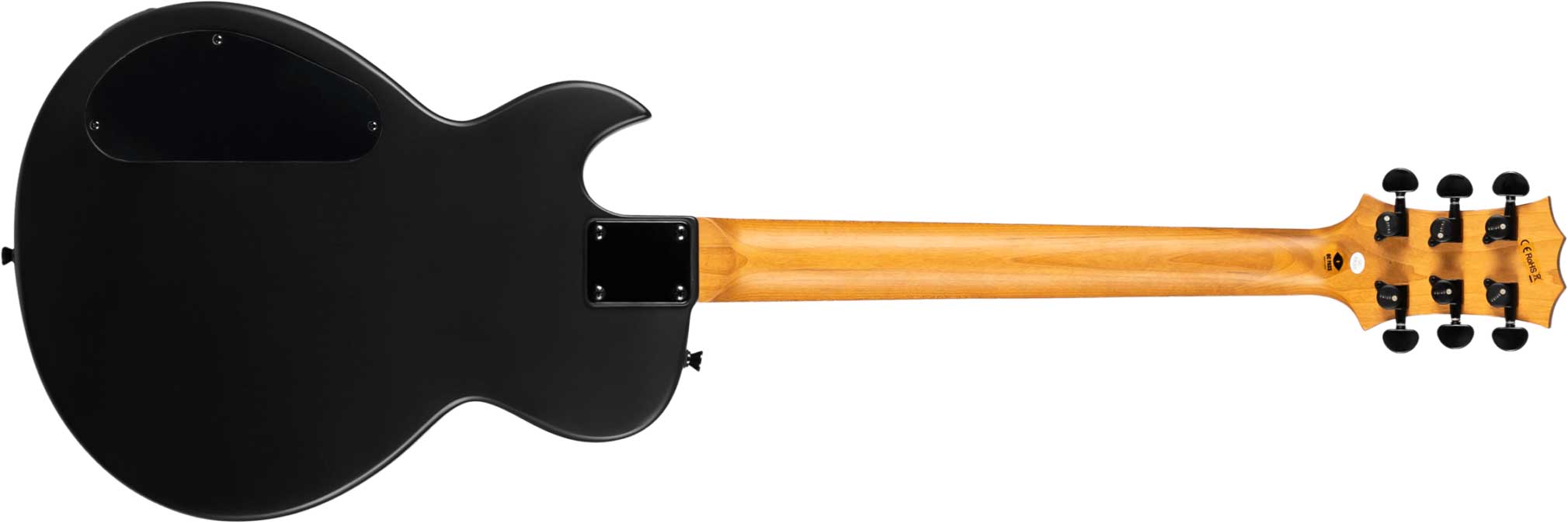 Spira Guitars L400 Mbk 2h Ht Eb - Satin Black - Metal electric guitar - Variation 1