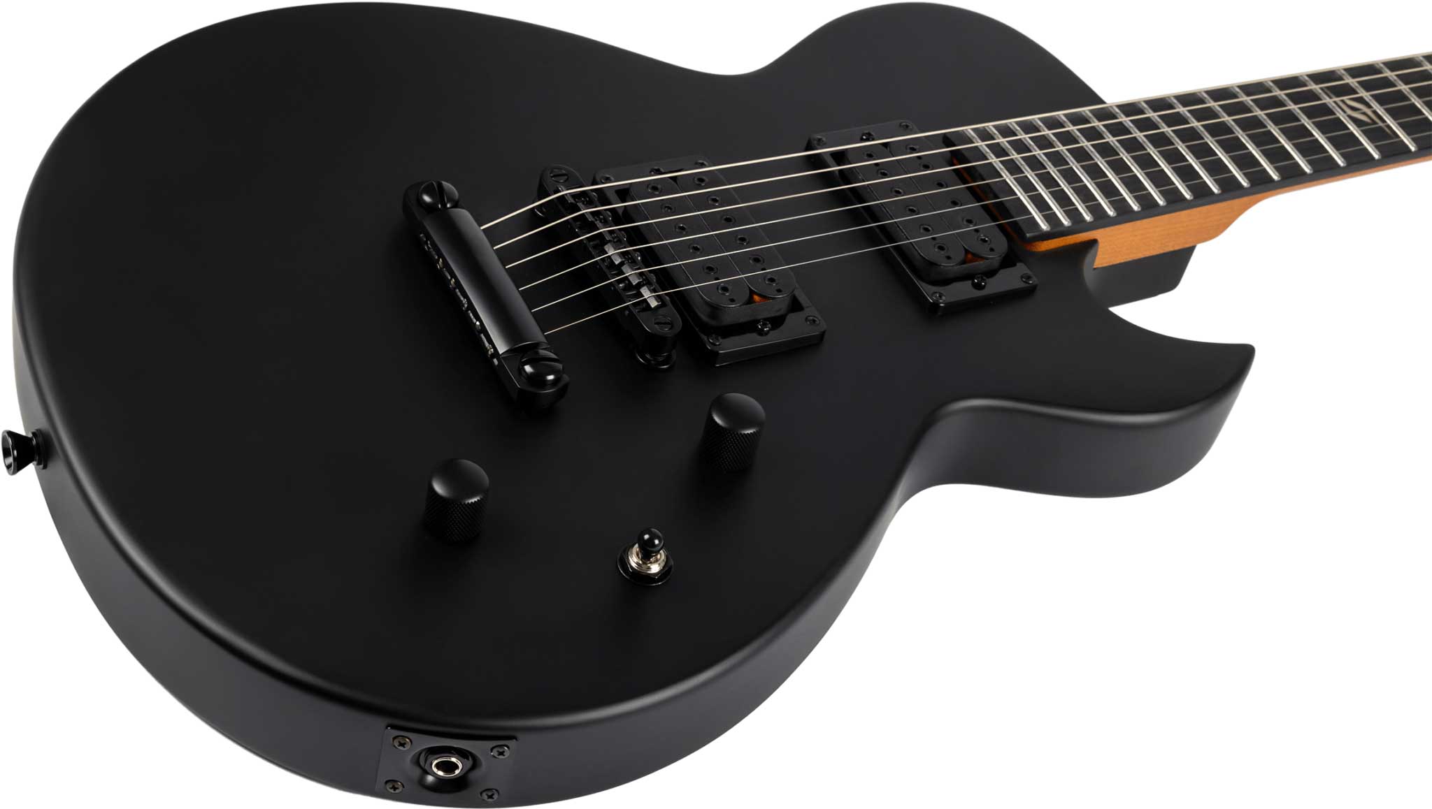 Spira Guitars L400 Mbk 2h Ht Eb - Satin Black - Metal electric guitar - Variation 3