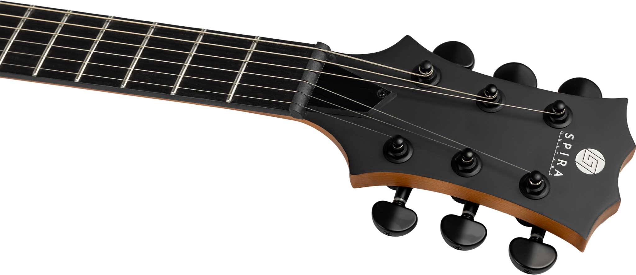 Spira Guitars L400 Mbk 2h Ht Eb - Satin Black - Metal electric guitar - Variation 4
