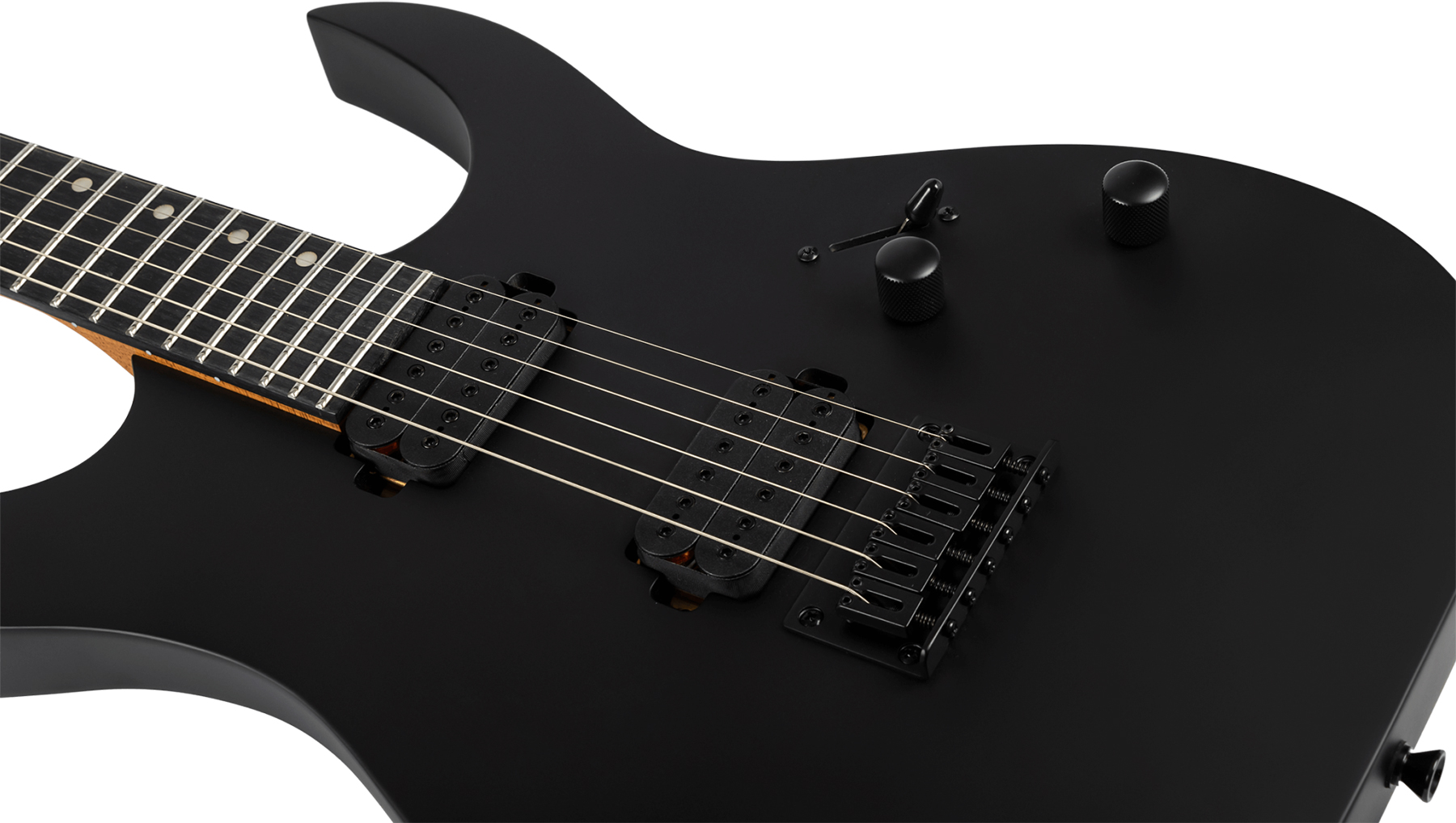 Spira Guitars S400 Mbk Lh Gaucher 2h Ht Eb - Satin Black - Left-handed electric guitar - Variation 3