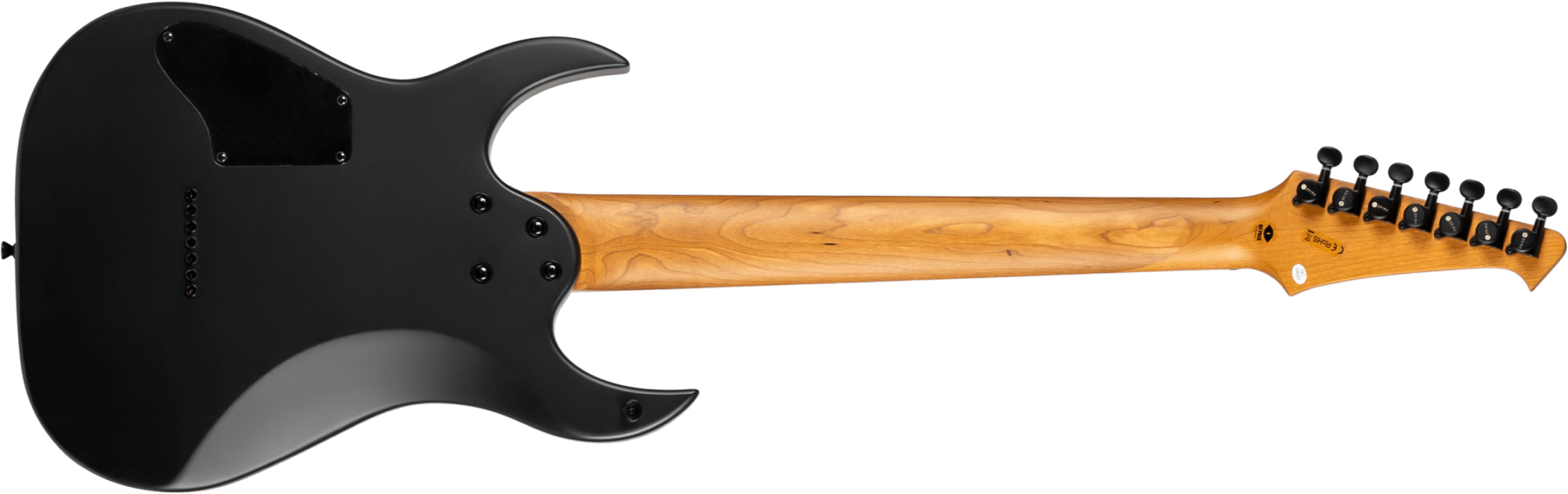 Spira Guitars S407 Mbk Lh Gaucher 7c Baryton 2h Ht Ebh Ht - Satin Black - Baritone guitar - Variation 1