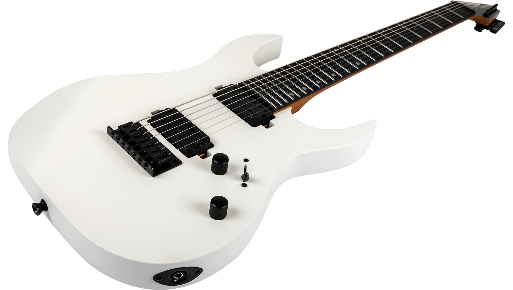 Spira Guitars S407 Mwh 7c Baryton 2h Ht Eb - Satin White - Baritone guitar - Variation 2