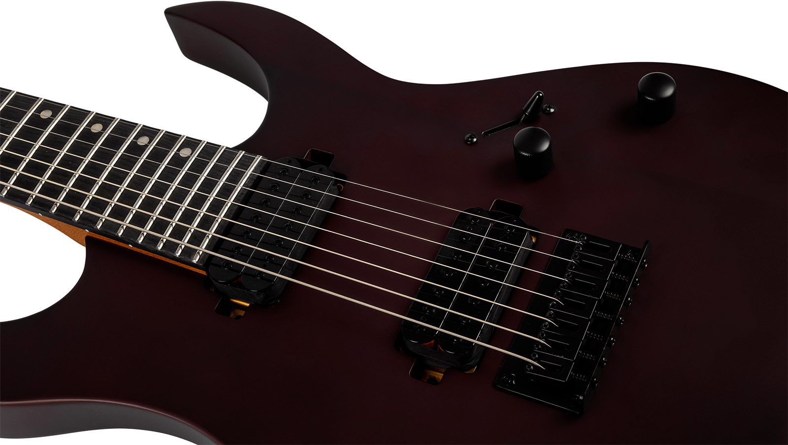 Spira Guitars S407 Mwr 7c Baryton 2h Ht Eb - Wine Red Satin - Baritone guitar - Variation 3
