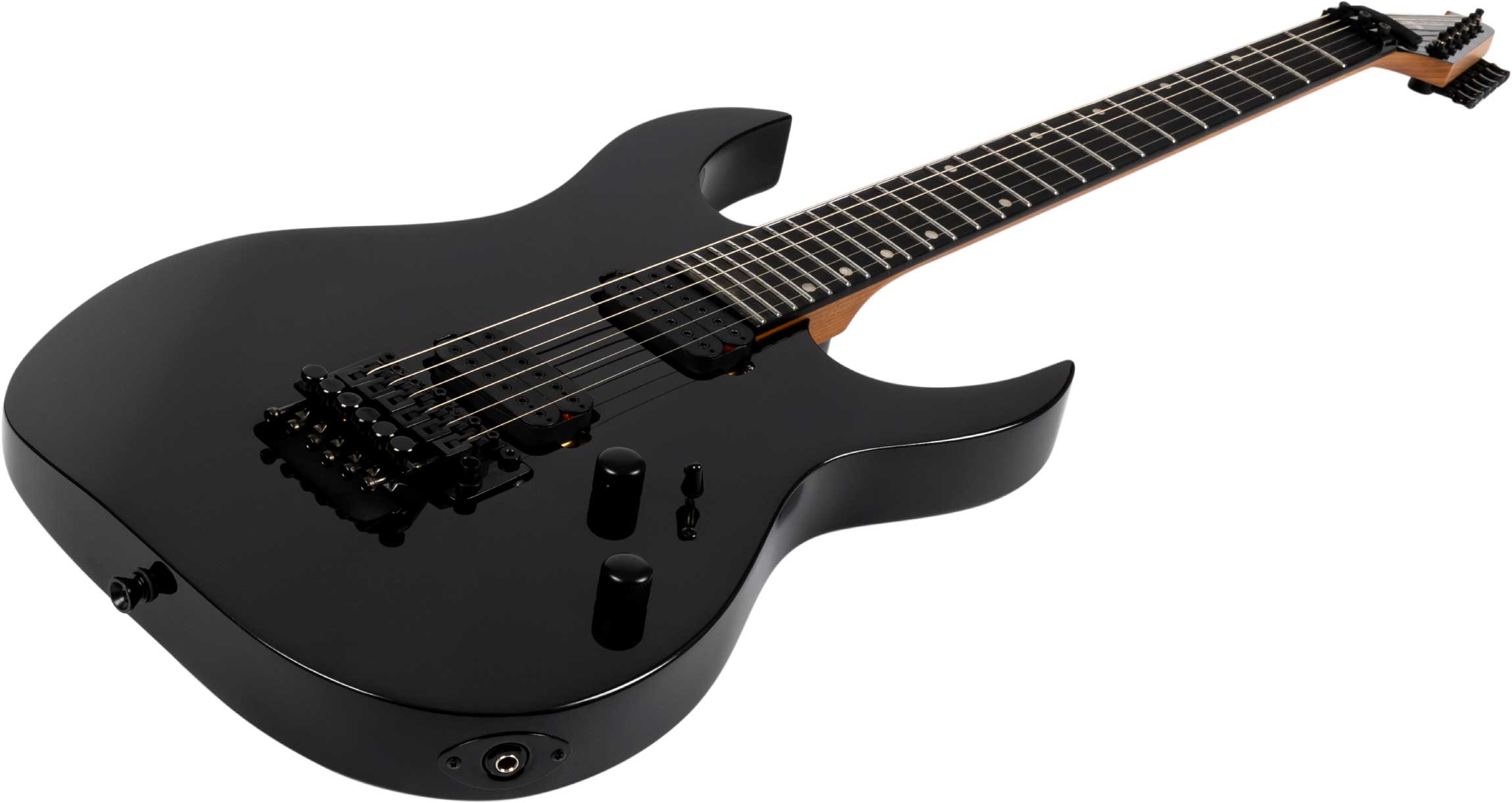 Spira Guitars S420 Bk 2h Fr Eb - Black - Str shape electric guitar - Variation 2