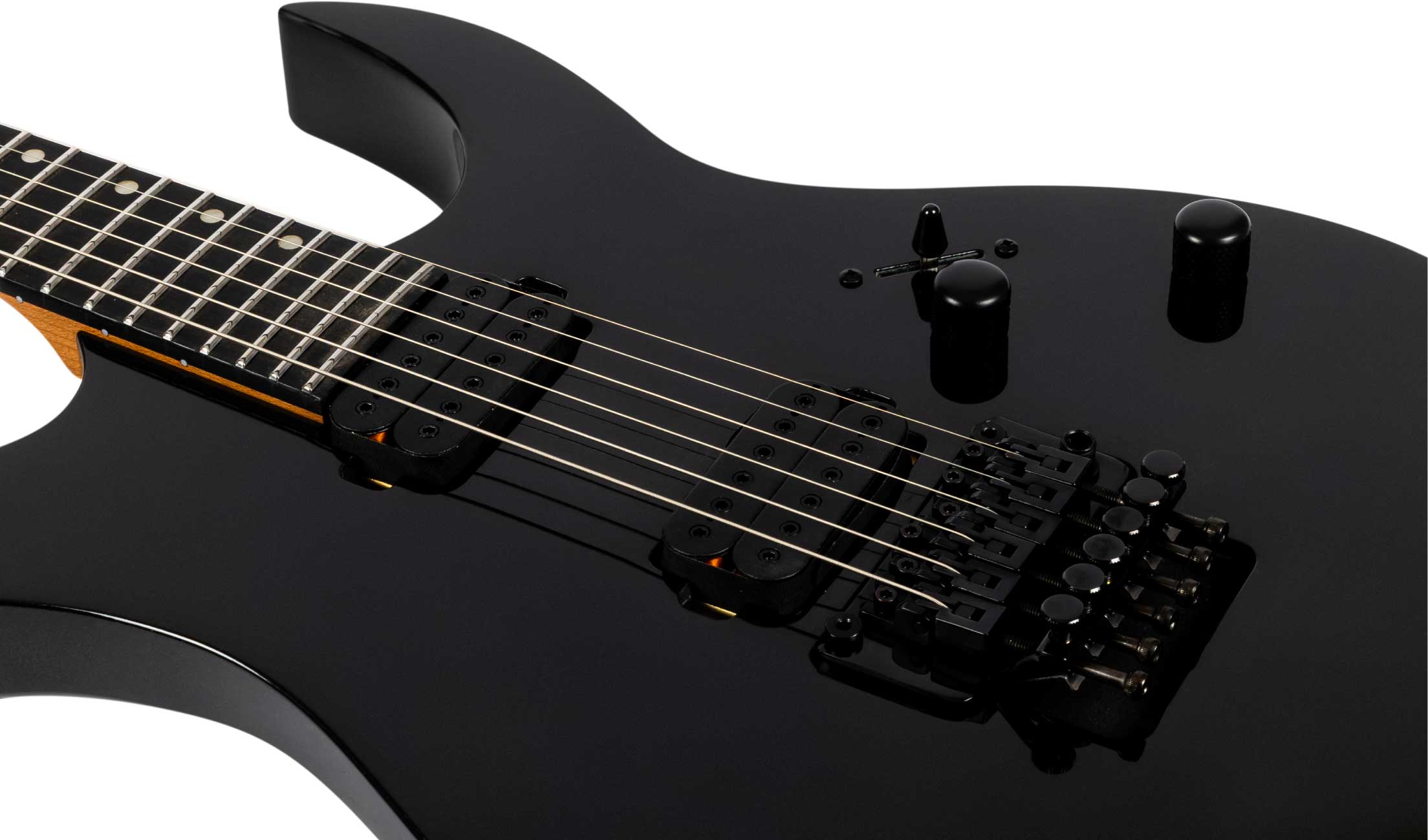 Spira Guitars S420 Bk 2h Fr Eb - Black - Str shape electric guitar - Variation 3
