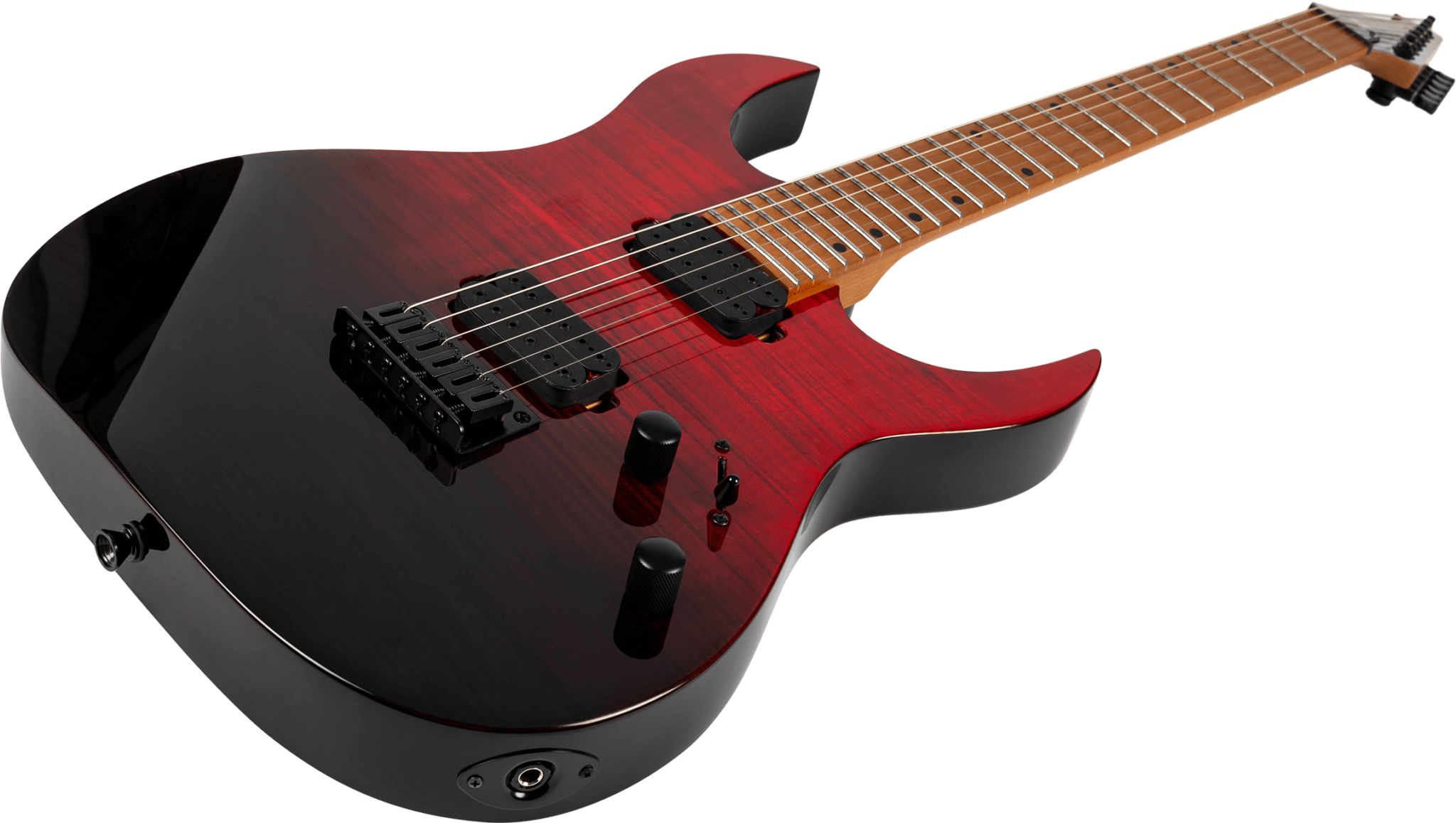 Spira Guitars S450 Trd 2h Ht Mn - Trans Red/black - Metal electric guitar - Variation 2