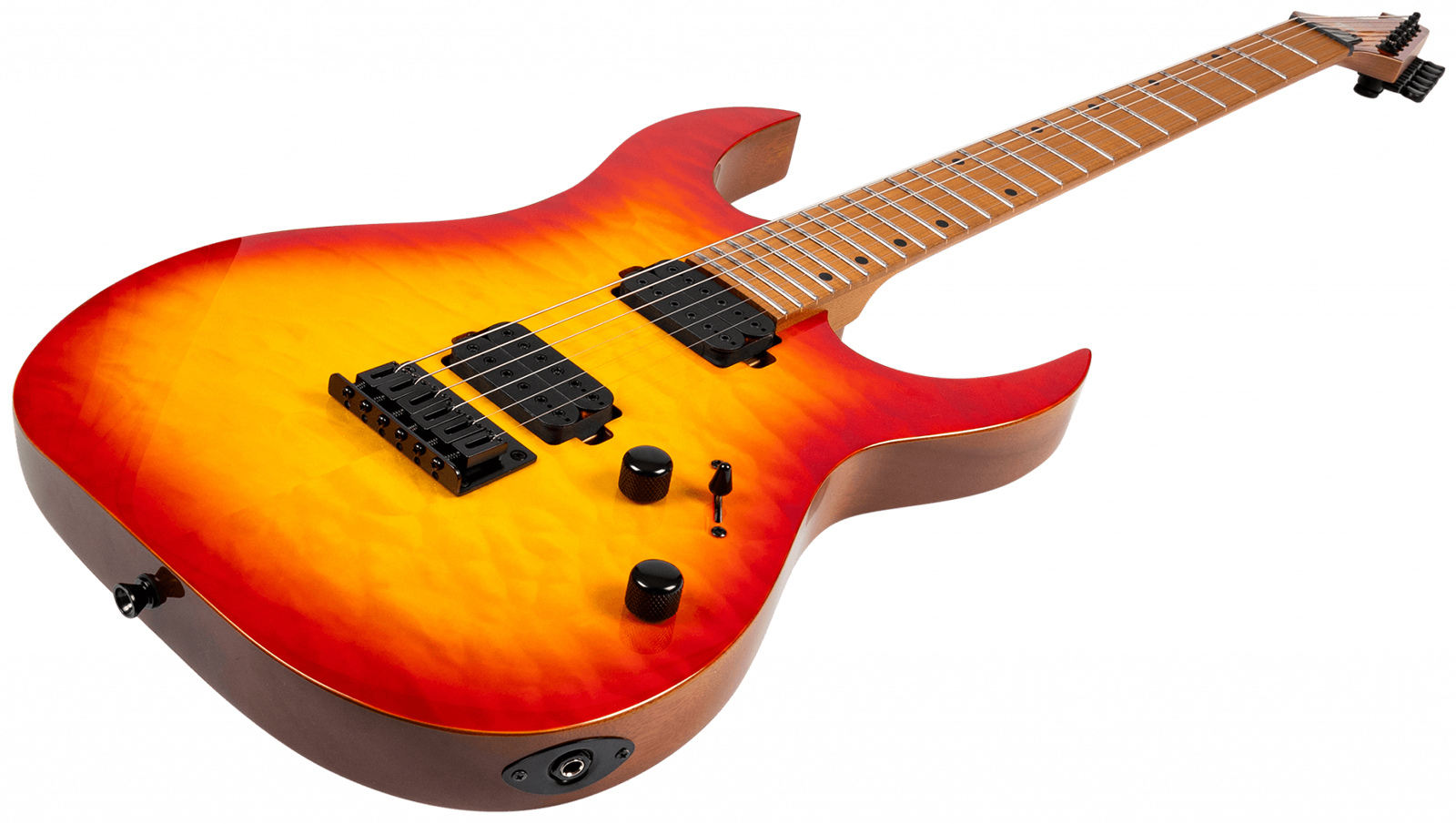 Spira Guitars S500 Qfb 2h Ht Mn - Fireburst - Str shape electric guitar - Variation 2