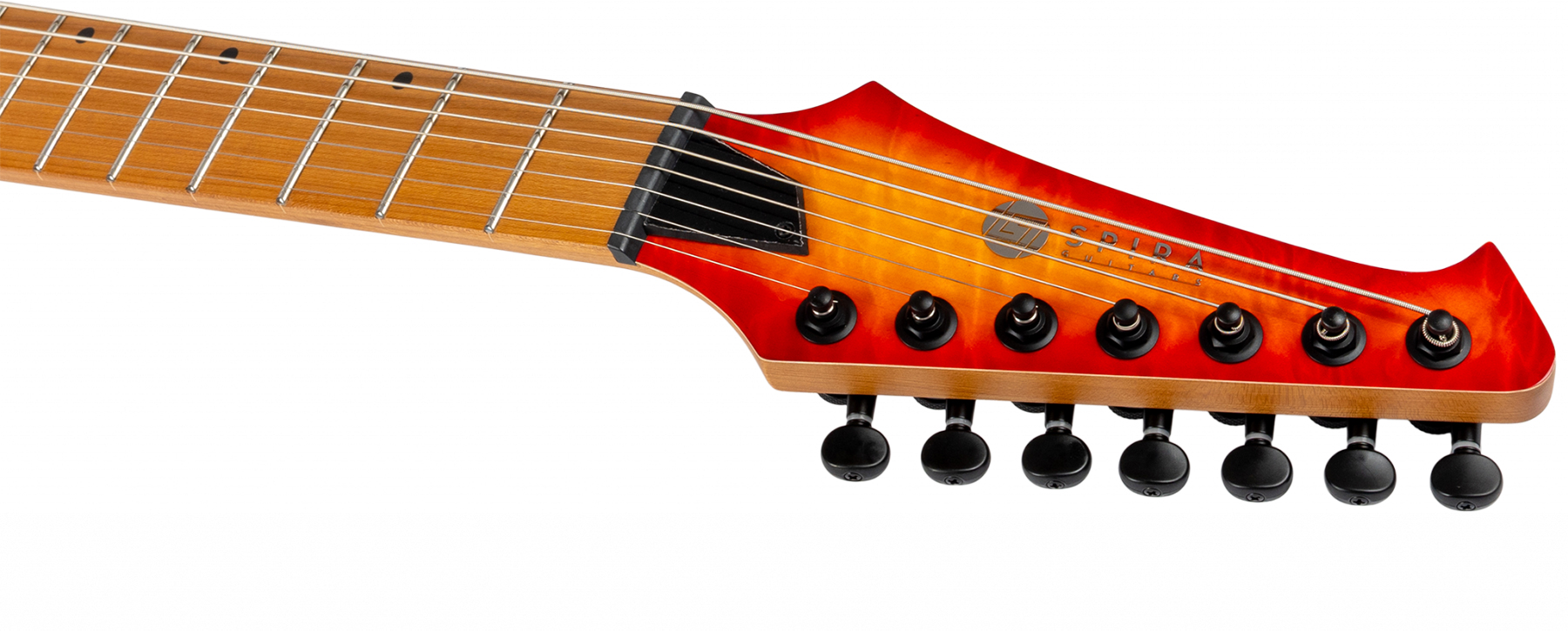 Spira Guitars S507 Qfb 7c Baritone 2h Ht Mn - Fireburst - Baritone guitar - Variation 4