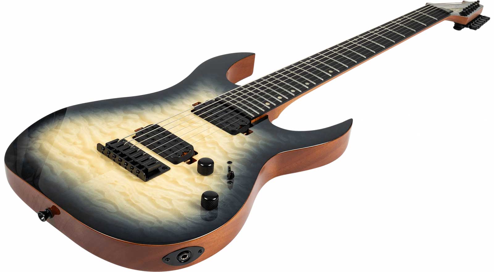 Spira Guitars S507 Qgy E 7c Baritone 2h Ht Eb - Trans Grey - 7 string electric guitar - Variation 3
